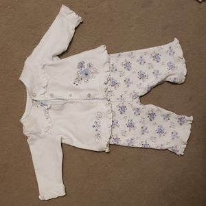 Baby girl flower outfit 0-3m